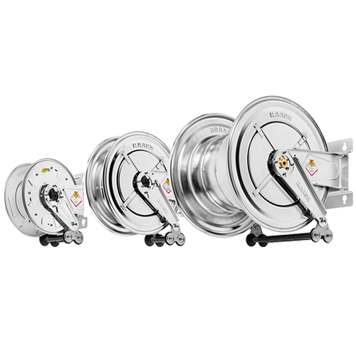 AISI 304 stainless steel hose reels - without hose