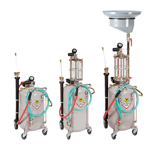 Waste oil gravity and suction drainers